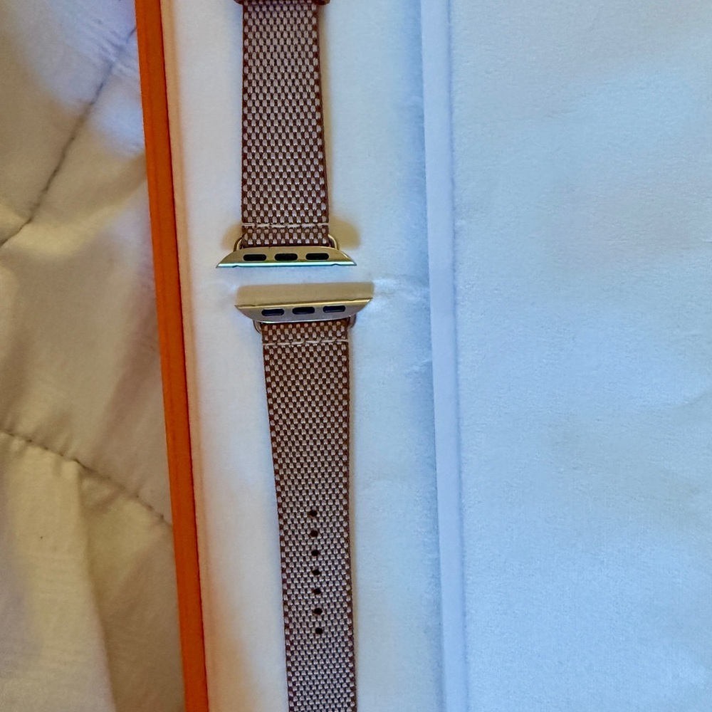 Preloved Hermes Toile H Single Tour Apple Watch Band 42mm